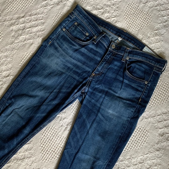 rag & bone Denim - Rag & Bone Medium Wash Slim Leg Crop Jeans